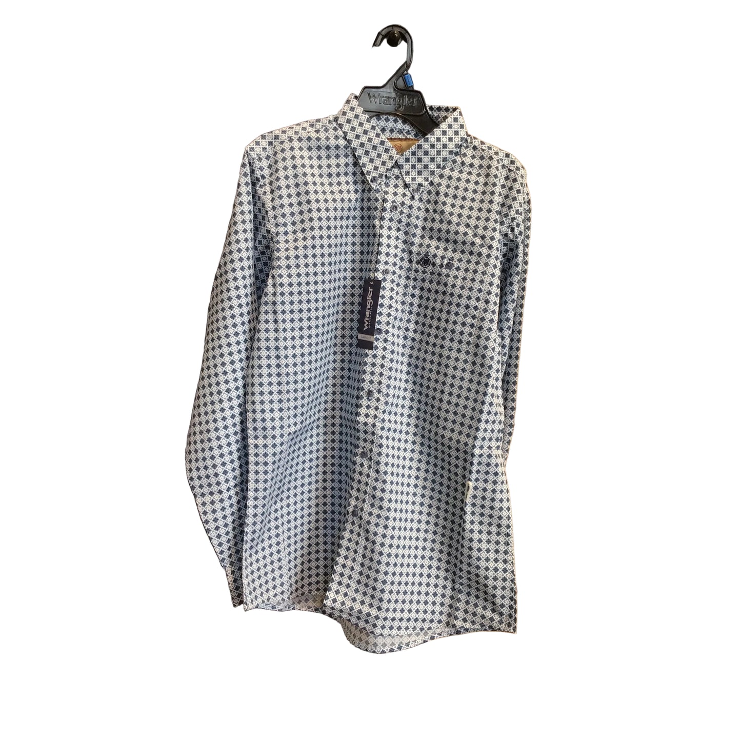 Wrangler Boy's FA 24 Long Sleeve Shirt - Blue Plaid