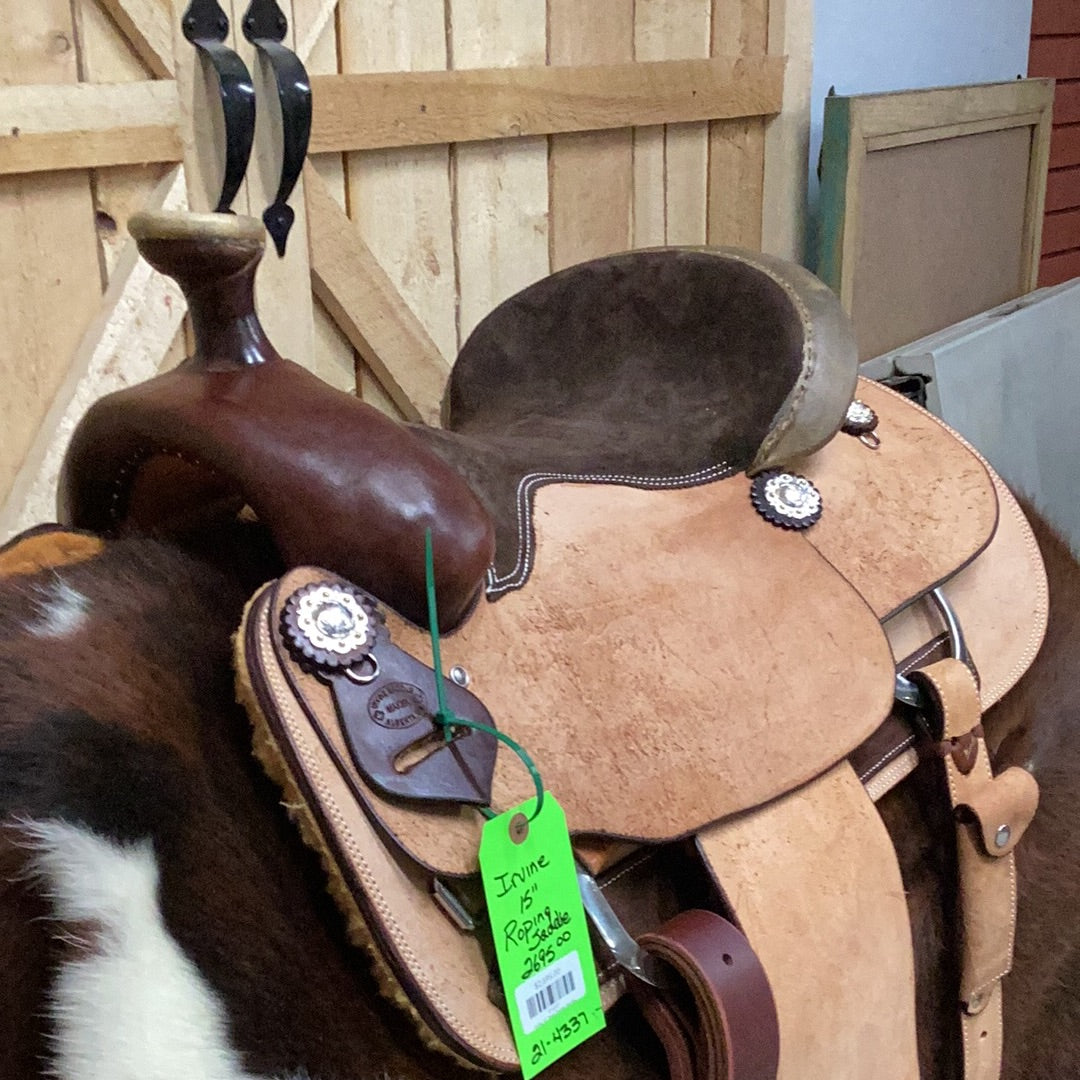 Irvine 15" Team Roping Saddle