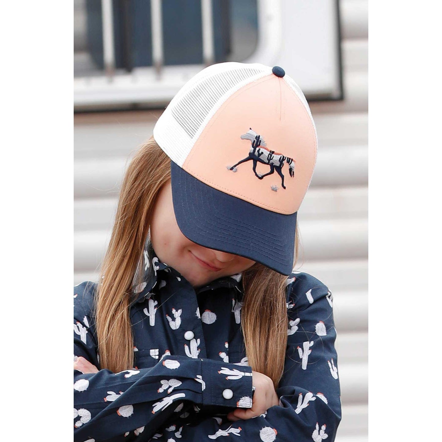 Cinch Girl's Trucker Cap - Navy/Pink