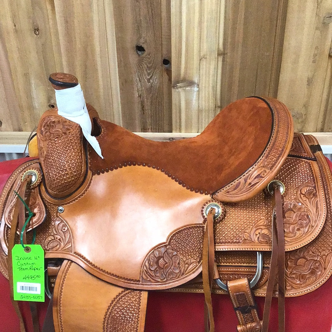 Irvine 16"Custom Team Roping Saddle