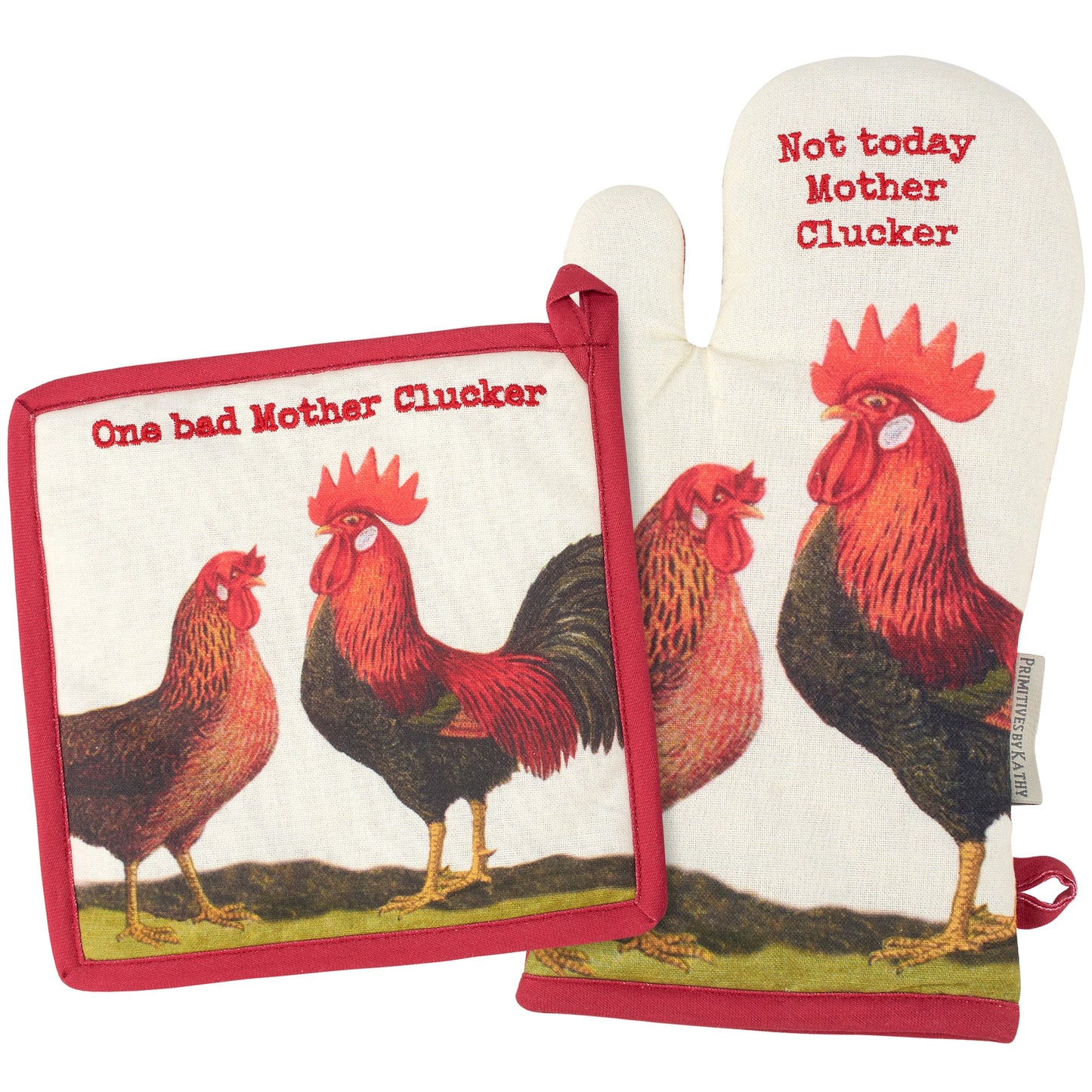 Kitchen Set - Not Today - White/Red - Irvine Tack & Western Wear