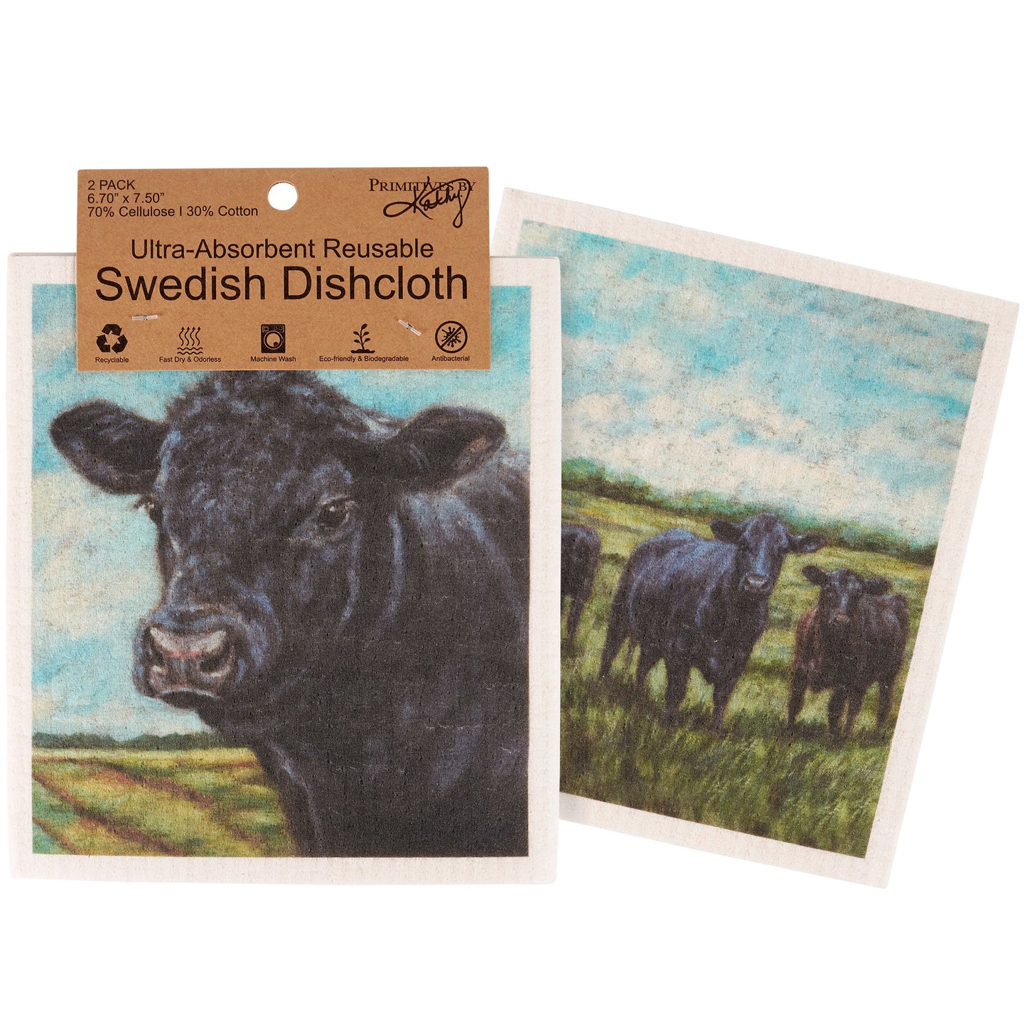 Swedish Cloth Set - Angus Cows