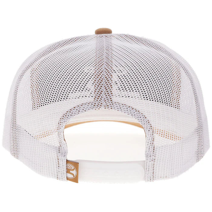 Hooey John Wayne Curved Bill Trucker Cap - Tan/White