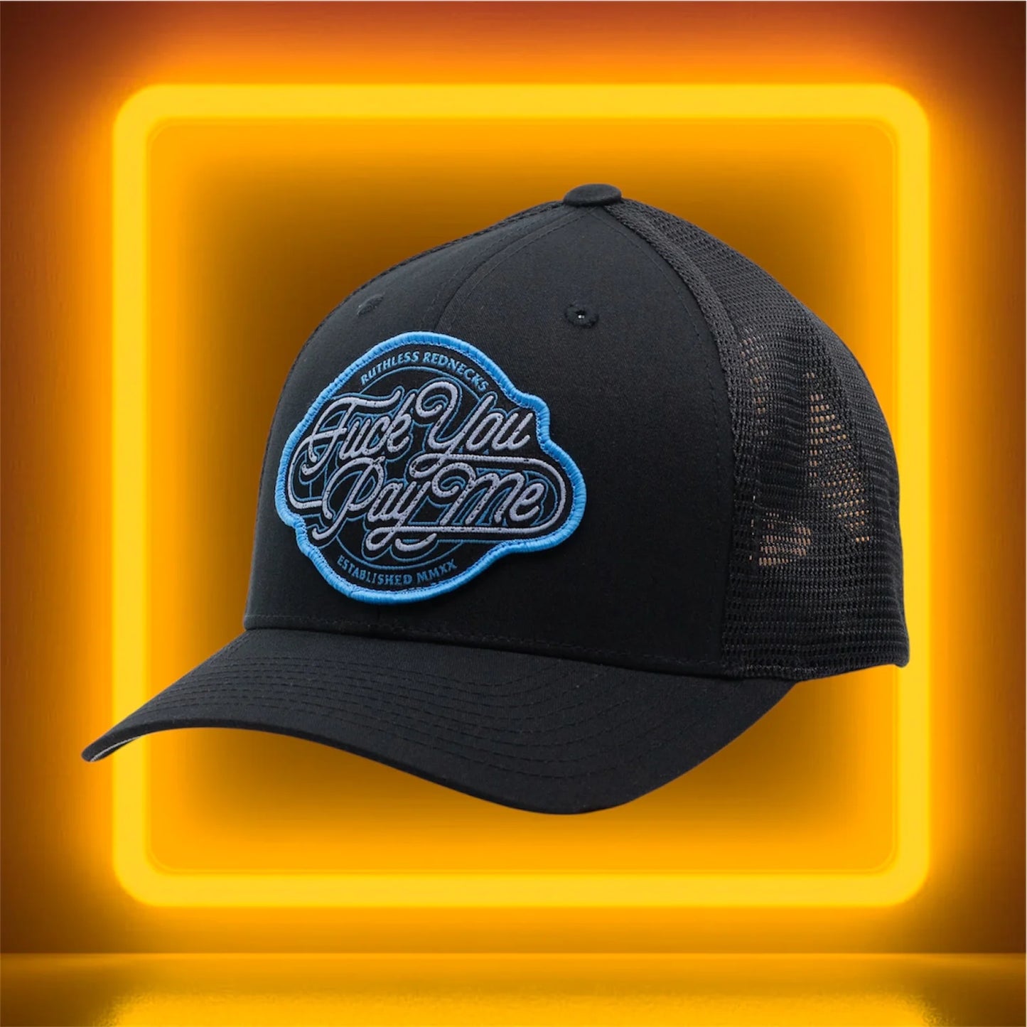 Ruthless Rednecks Paid In Full Curved Brim Hat - Black