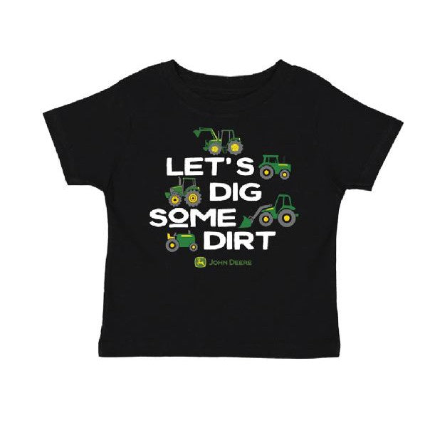 John Deere Toddler Lets Dig Some Dirt T-Shirt - Black