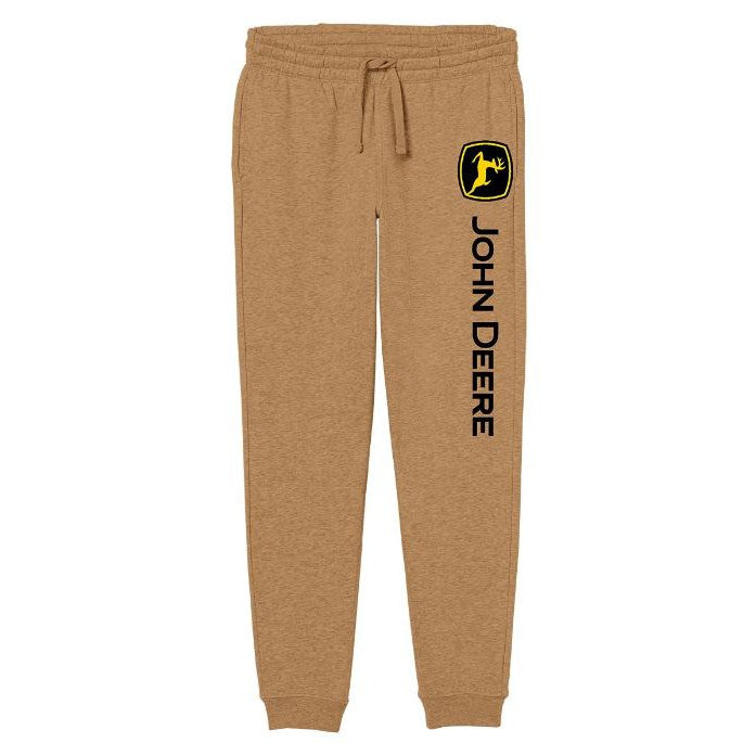 John Deere Trademark John Deere Logo -Fleece Pants - Construction Brown
