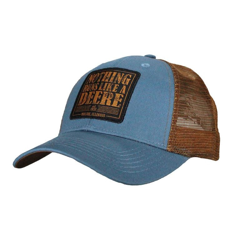 John Deere Nothing Runs Like a Deere Patch Mesh Ball Cap - Blue