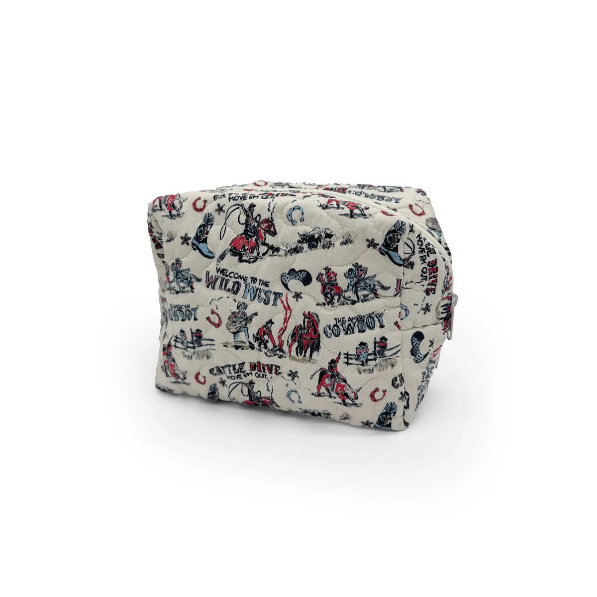 Ida Mae Home Cattle Drive Small Makeup Bag- Sand