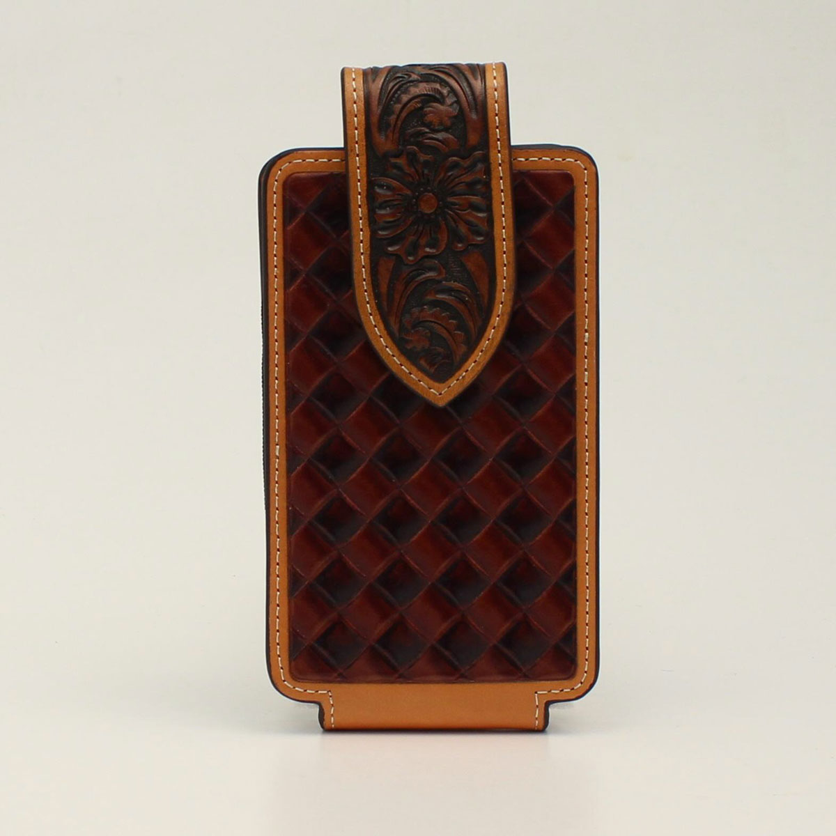 Nocona Cell Phone Case - Large Tan Checkerboard