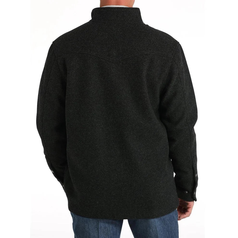 Cinch Men's Long Sleeve Shirt Jacket- Charcoal