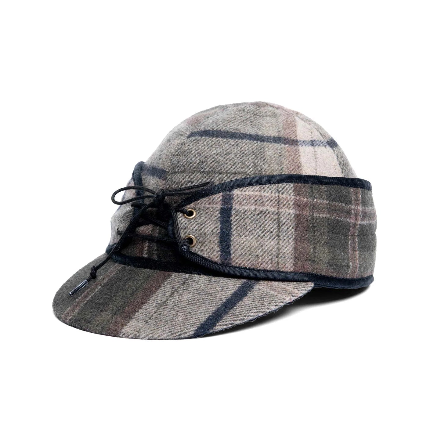 Crown Cap Railroad Plaid Print Cap - Multiple Color Combinations