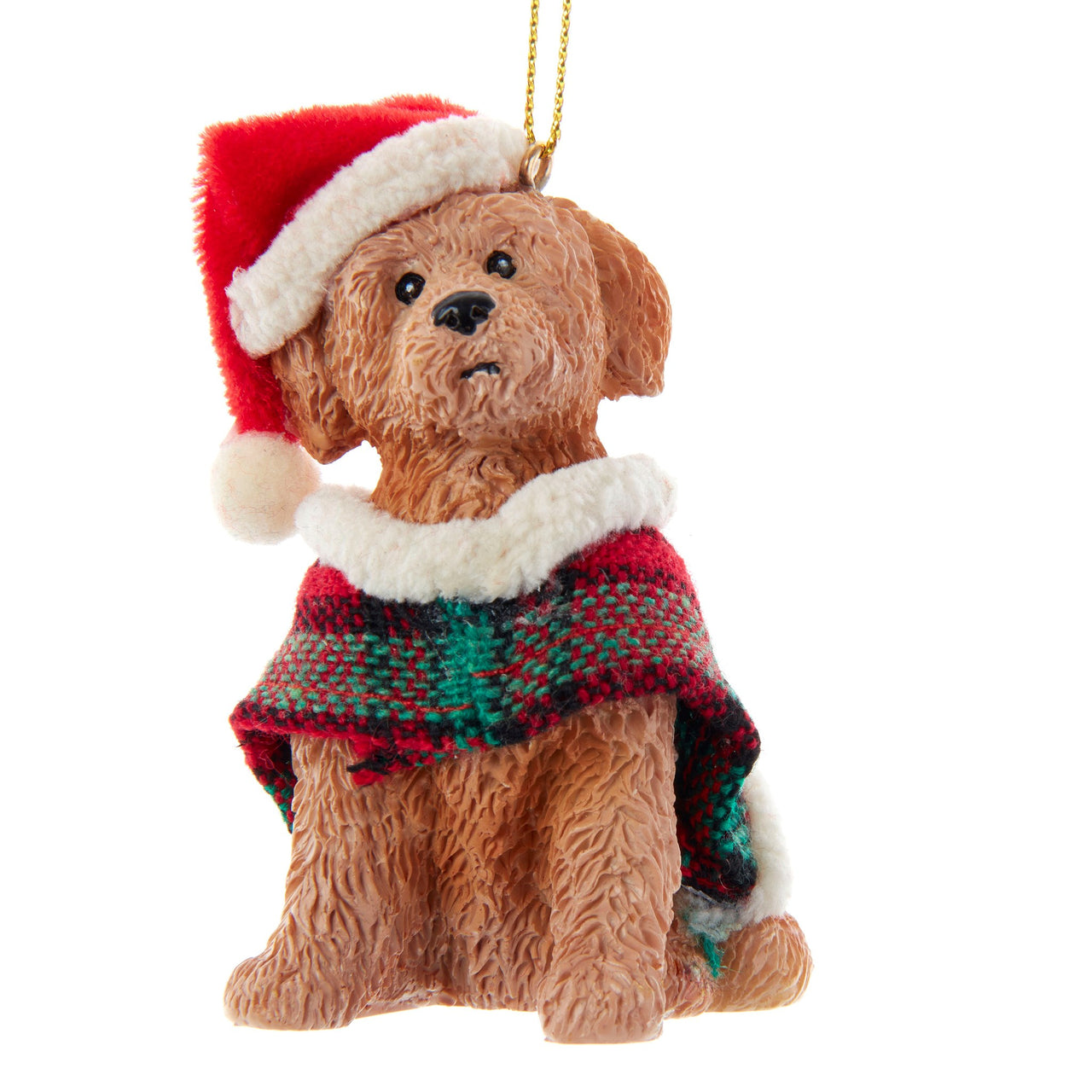 2.83" Resin Brown Labra Doodle with Coat Ornament