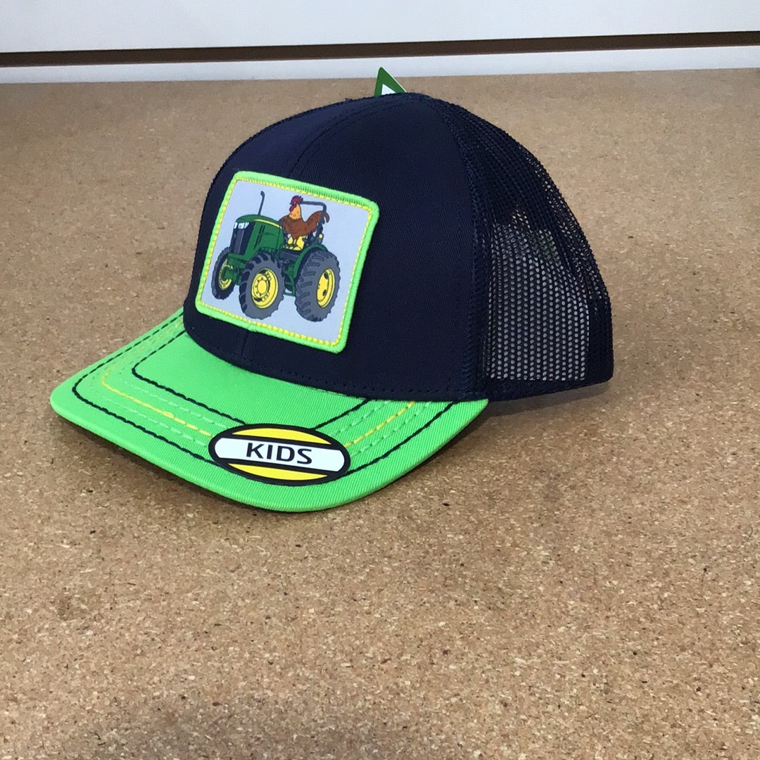 John Deere Kid's Rooster - Ball Cap - Lime Green
