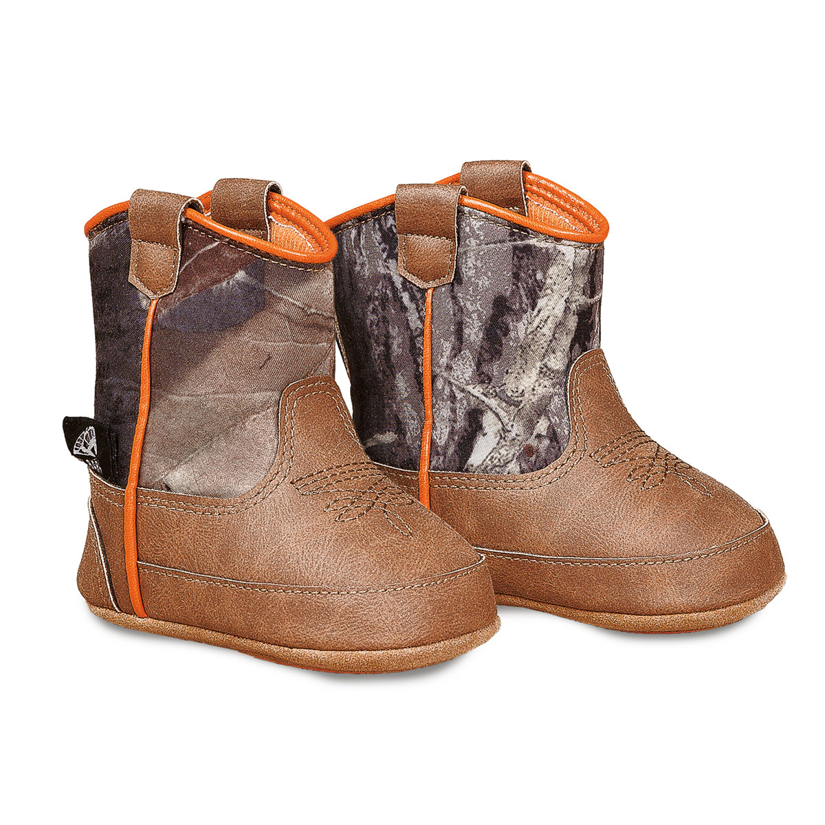 Double Barrel Gunner Baby Bucker Boots - Brown with Camo Top