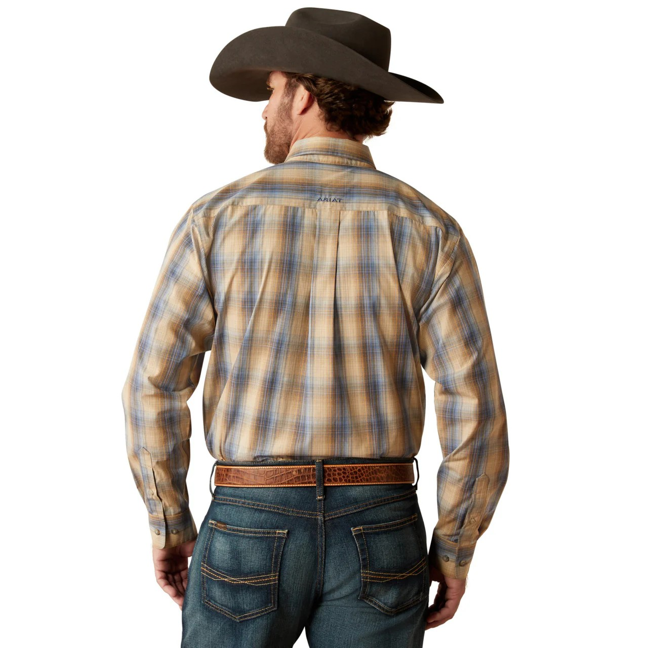 Ariat Men's Pro Series Casey Classic Fit Long Sleeve Shirt- Khaki