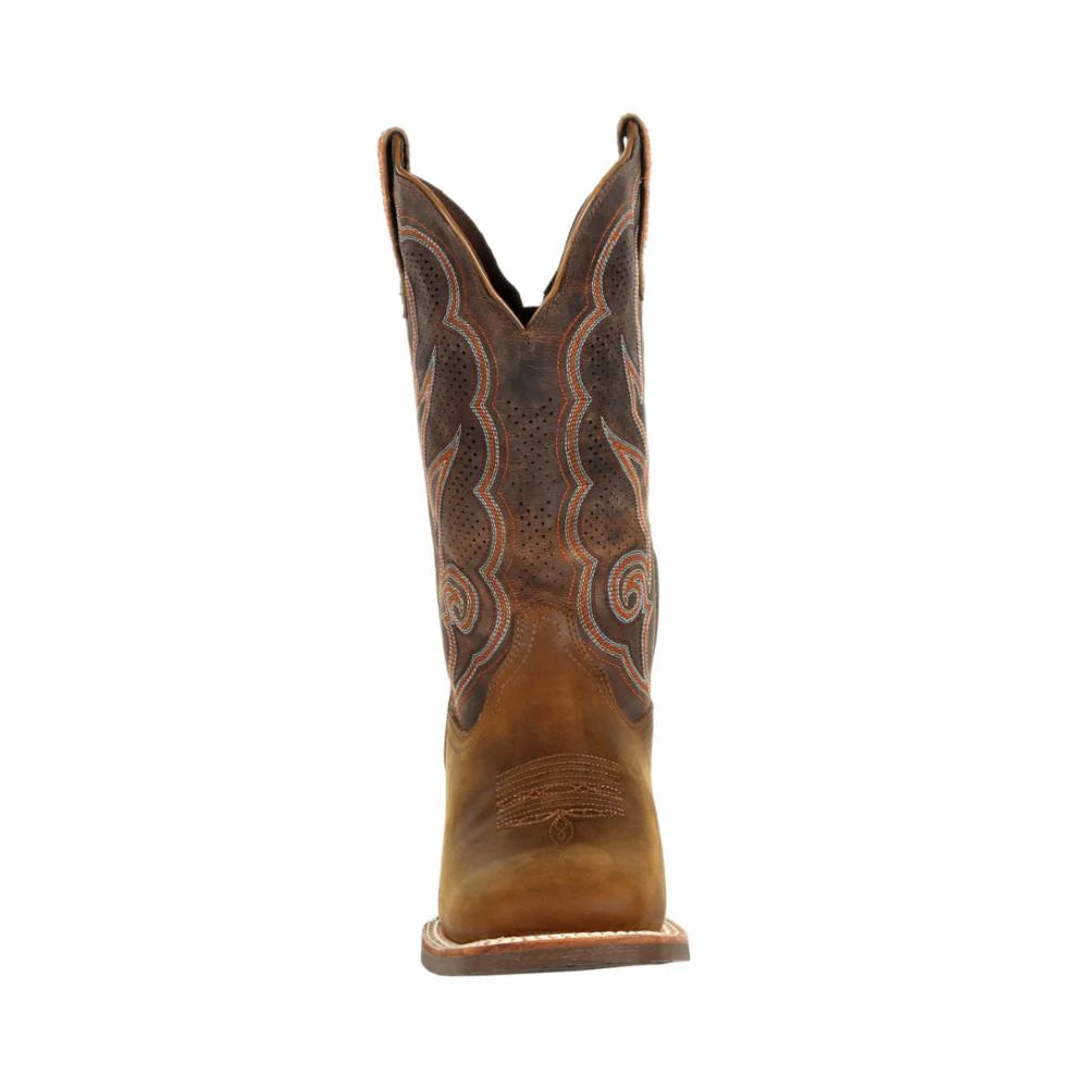 Durango Women's Rebel 12" Ventilated Western Boot - Distressed Cognac