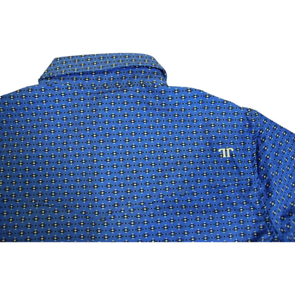 Ferrell Men's The Greg Short Sleeve Snap Shirt - Bright Royal Blue Design