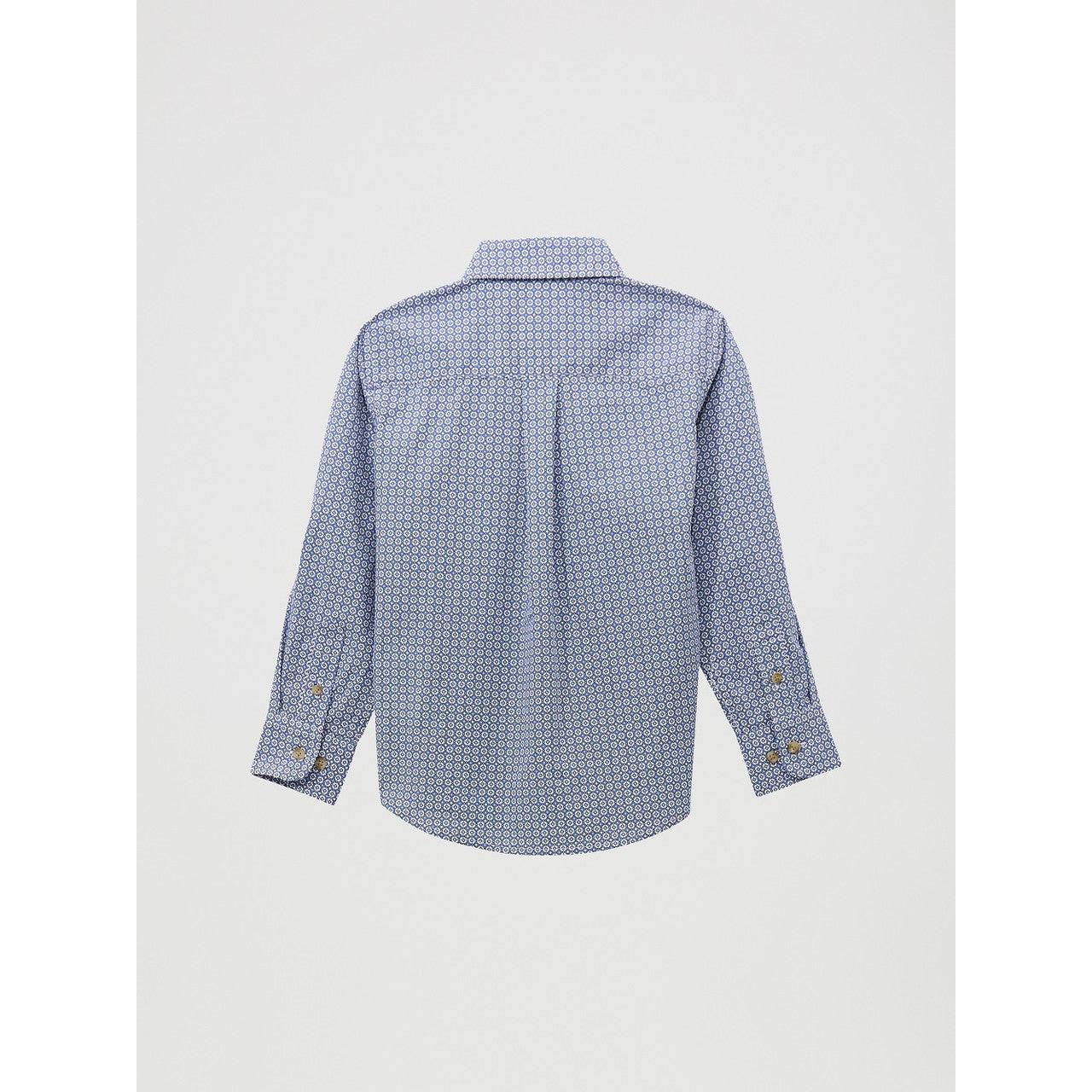 Wrangler Boy's Long Sleeve Shirt- Dusty Blue