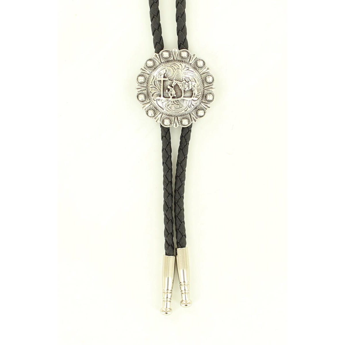 Double S Bolo Tie - Cowboy Prayer