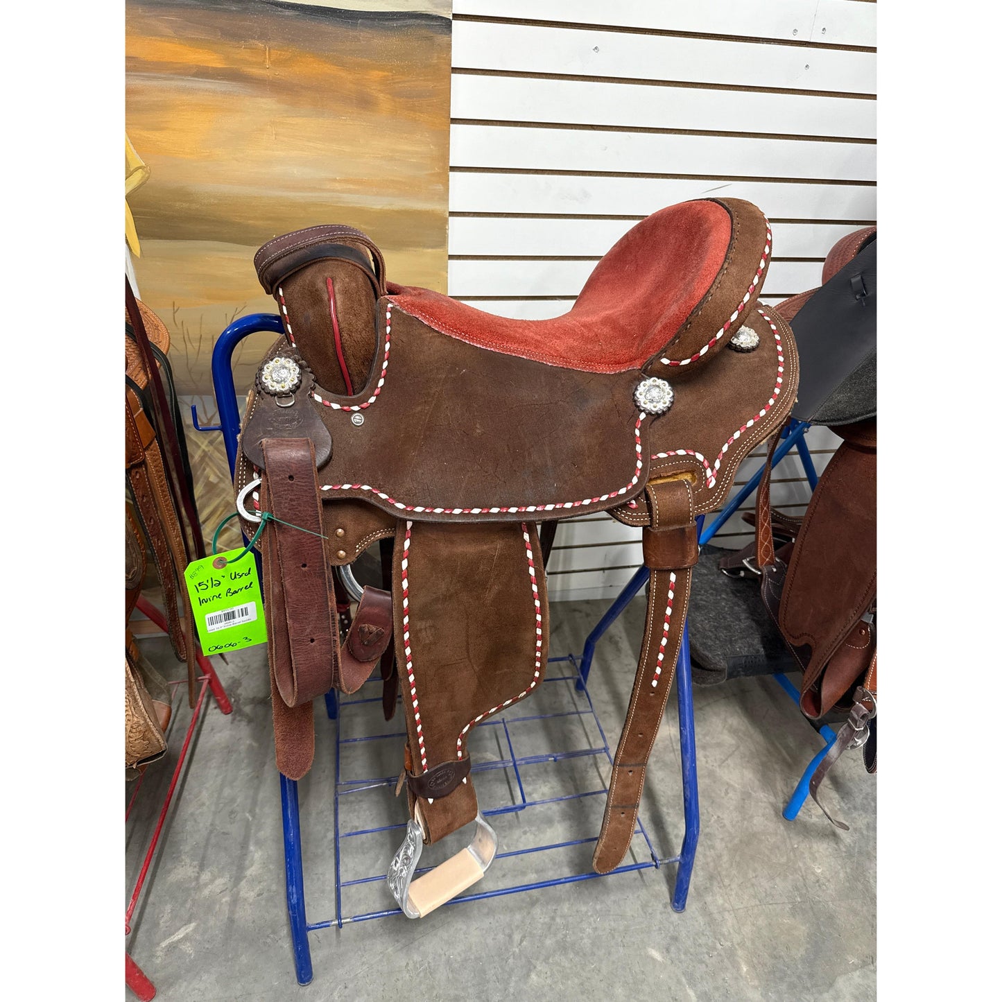 Used 15.5" Irvine Barrel Saddle