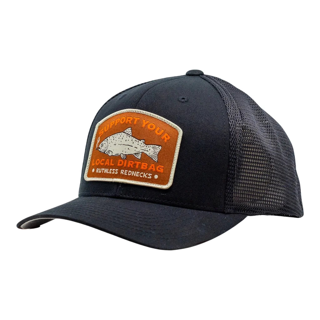 Ruthless Rednecks Smoked Curved Brim Hat - Black
