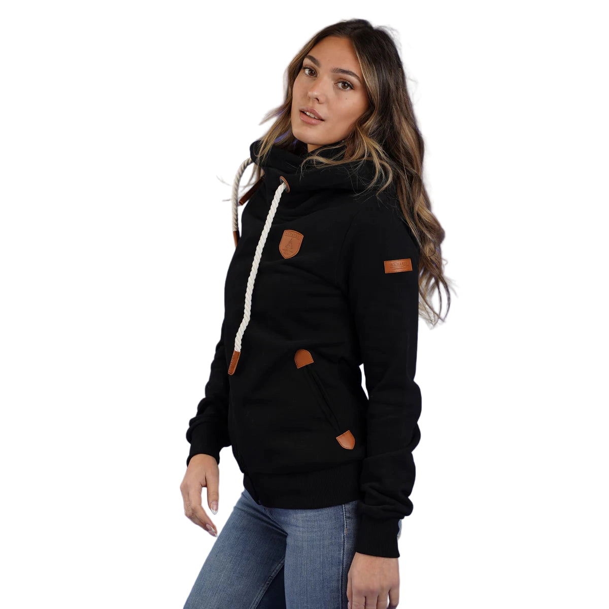 Wanakome Women's Asymmetric Full Zip Hoodie