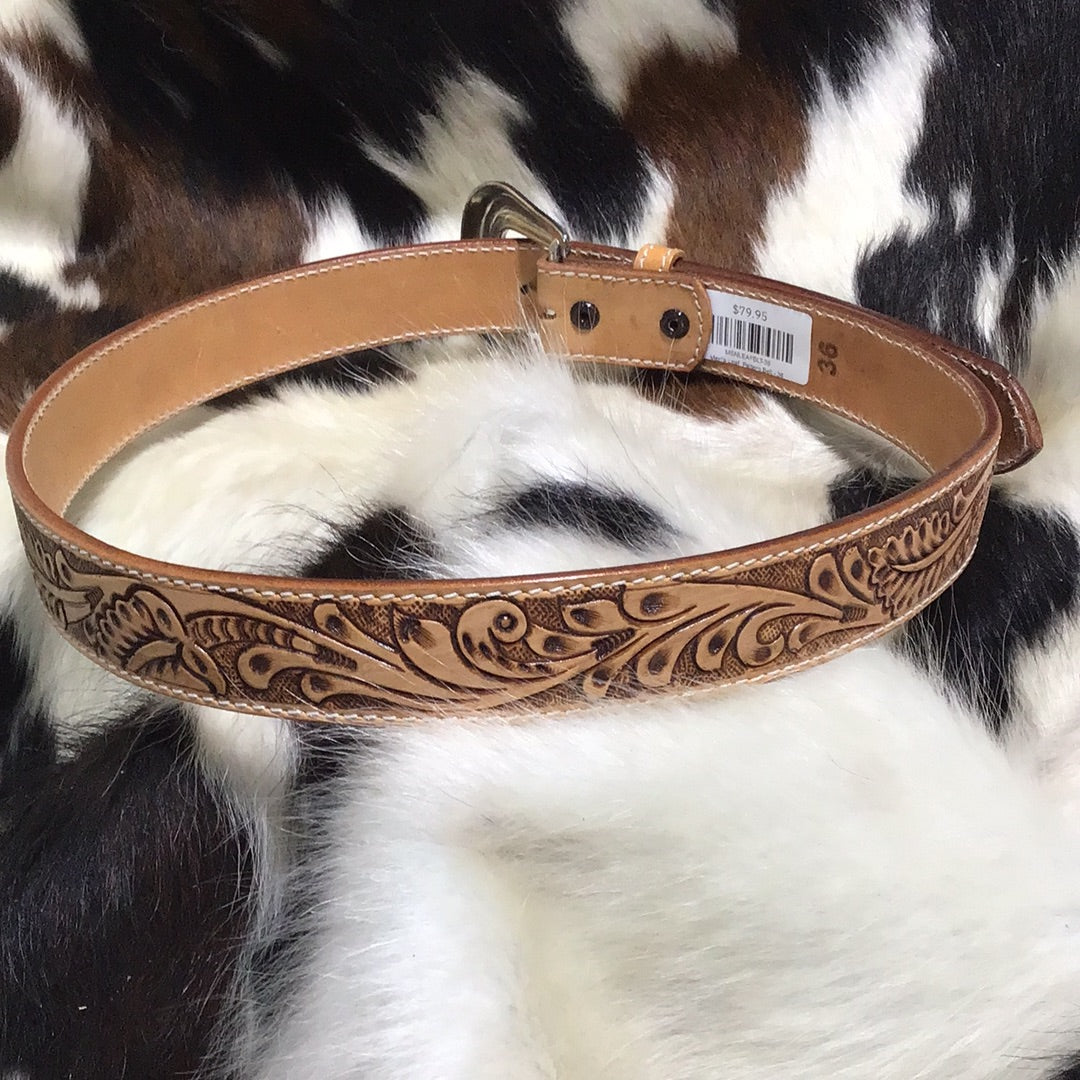 Men's Leaf  Pattern Belt
