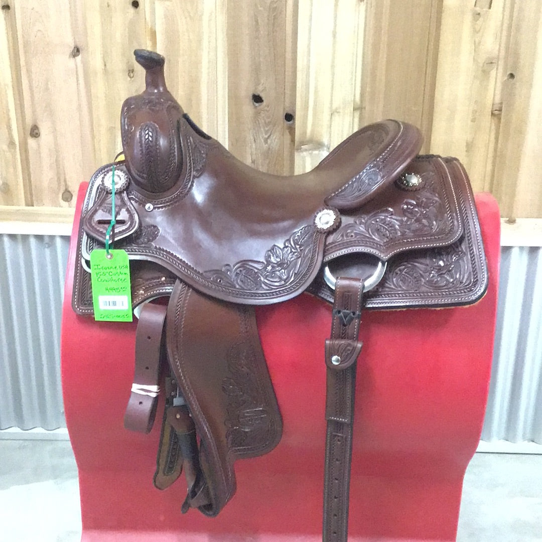 Irvine  USA 15.5"    Custom Cow Horse Saddle