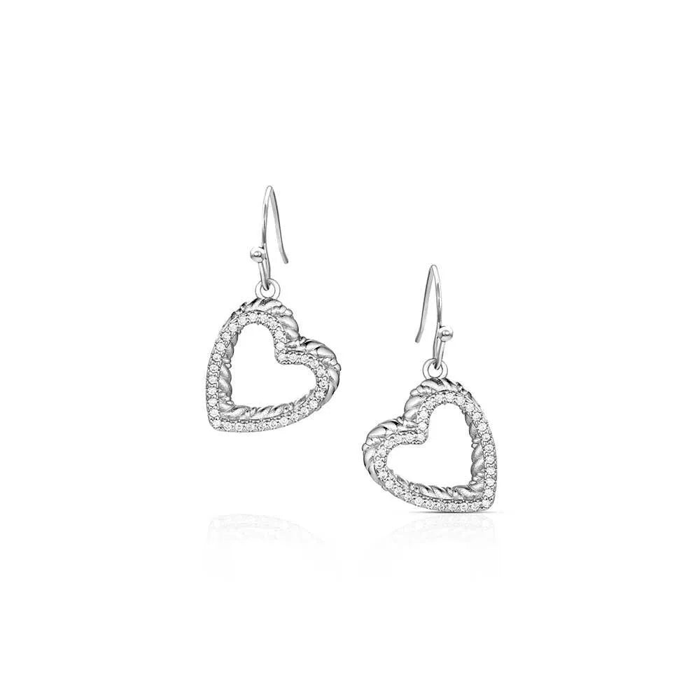 Montana Silversmiths Roped In Love Heart Earrings