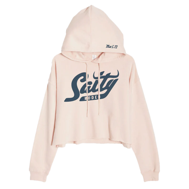 Salty Rodeo Company Esther Women's Cropped Hoodie Soft Pink