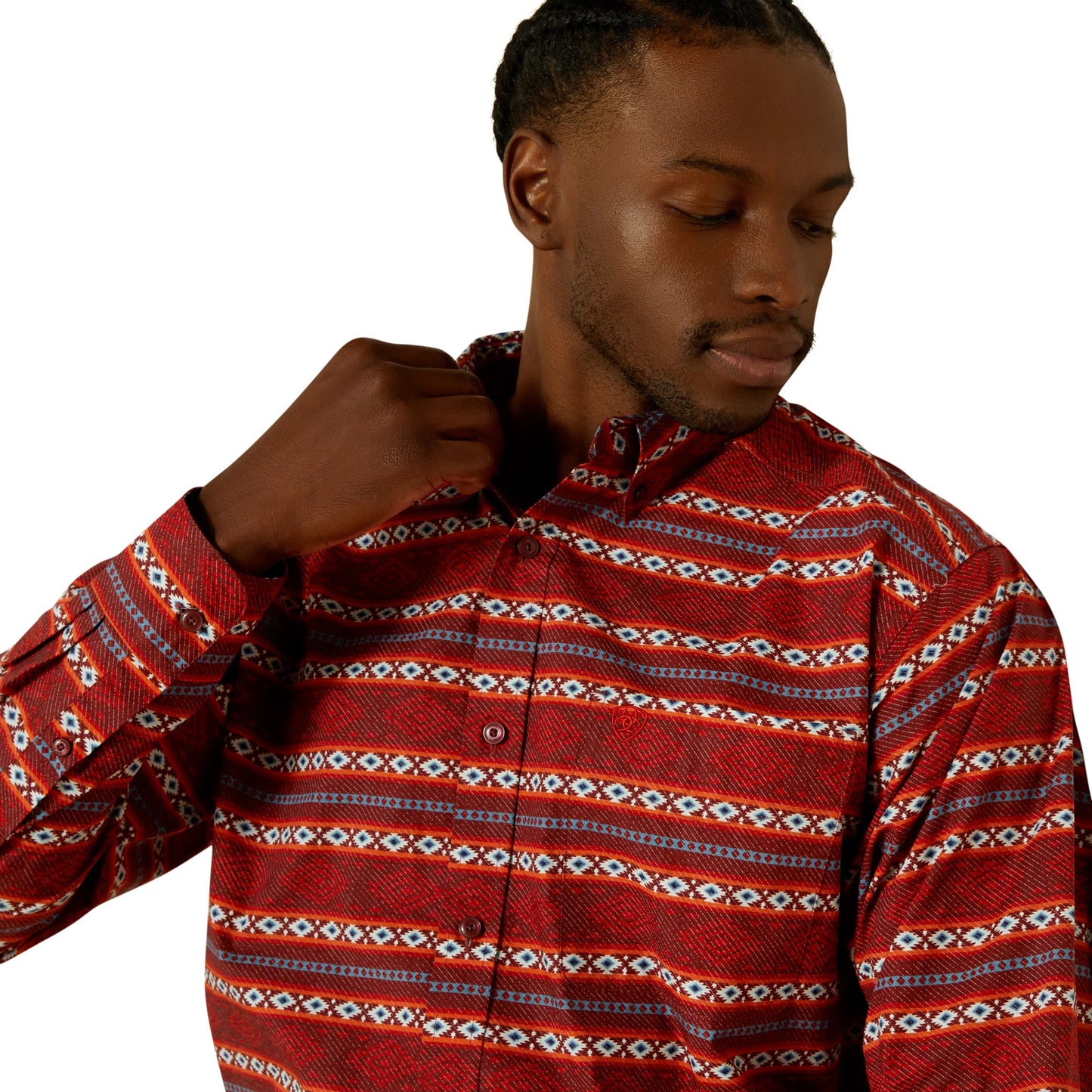 Ariat Men's Tiago Classic Fit Long Sleeve Shirt - Red