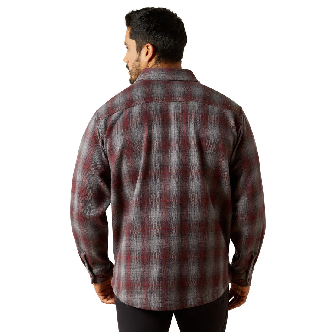 Ariat Men's Rebar Heavy Flannel LS Work Shirt - Charcoal