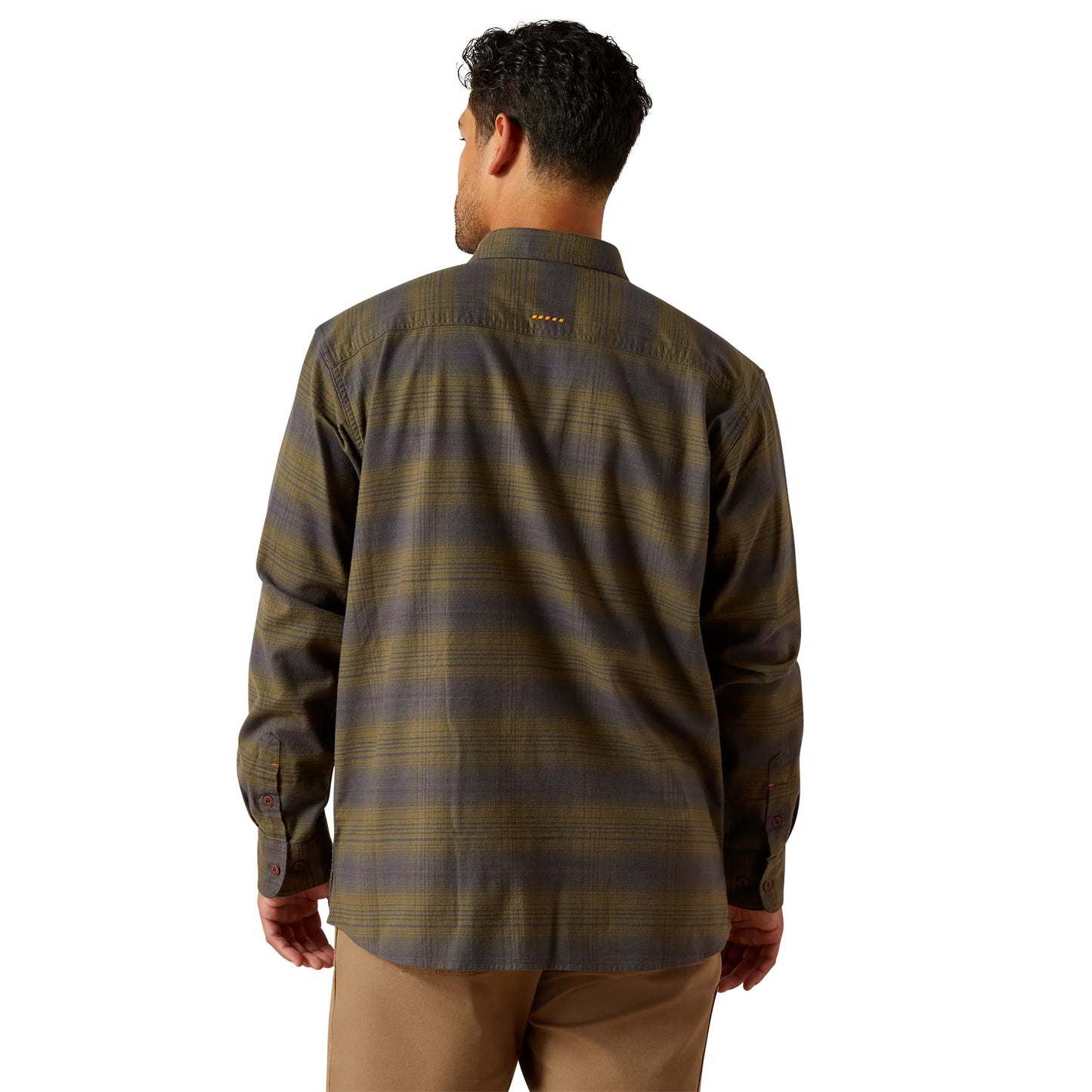 Ariat Men's Rebar Flannel Dura Stretch LS Work Shirt - Burnt Olive - Irvine Tack & Western Wear