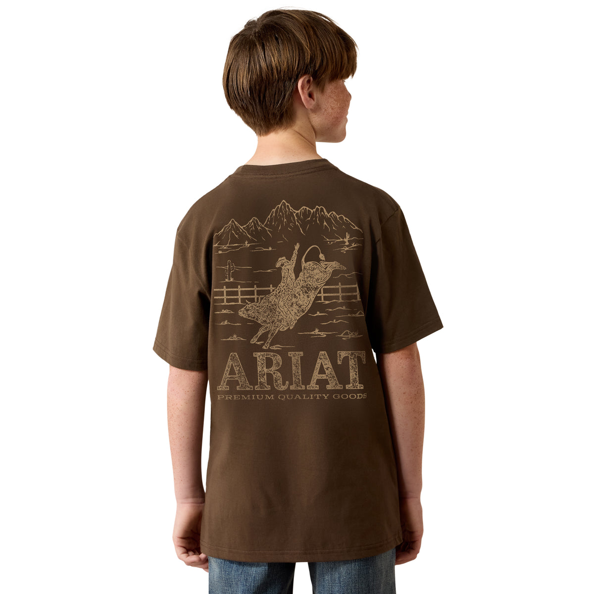 Ariat Boys' Rocky Bull T-Shirt - Turkish Coffee