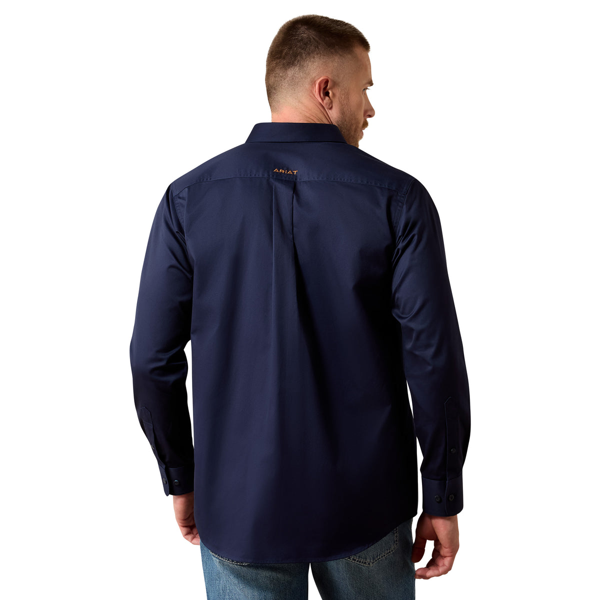 Ariat Men's Solid Twill Classic Fit Shirt - Navy