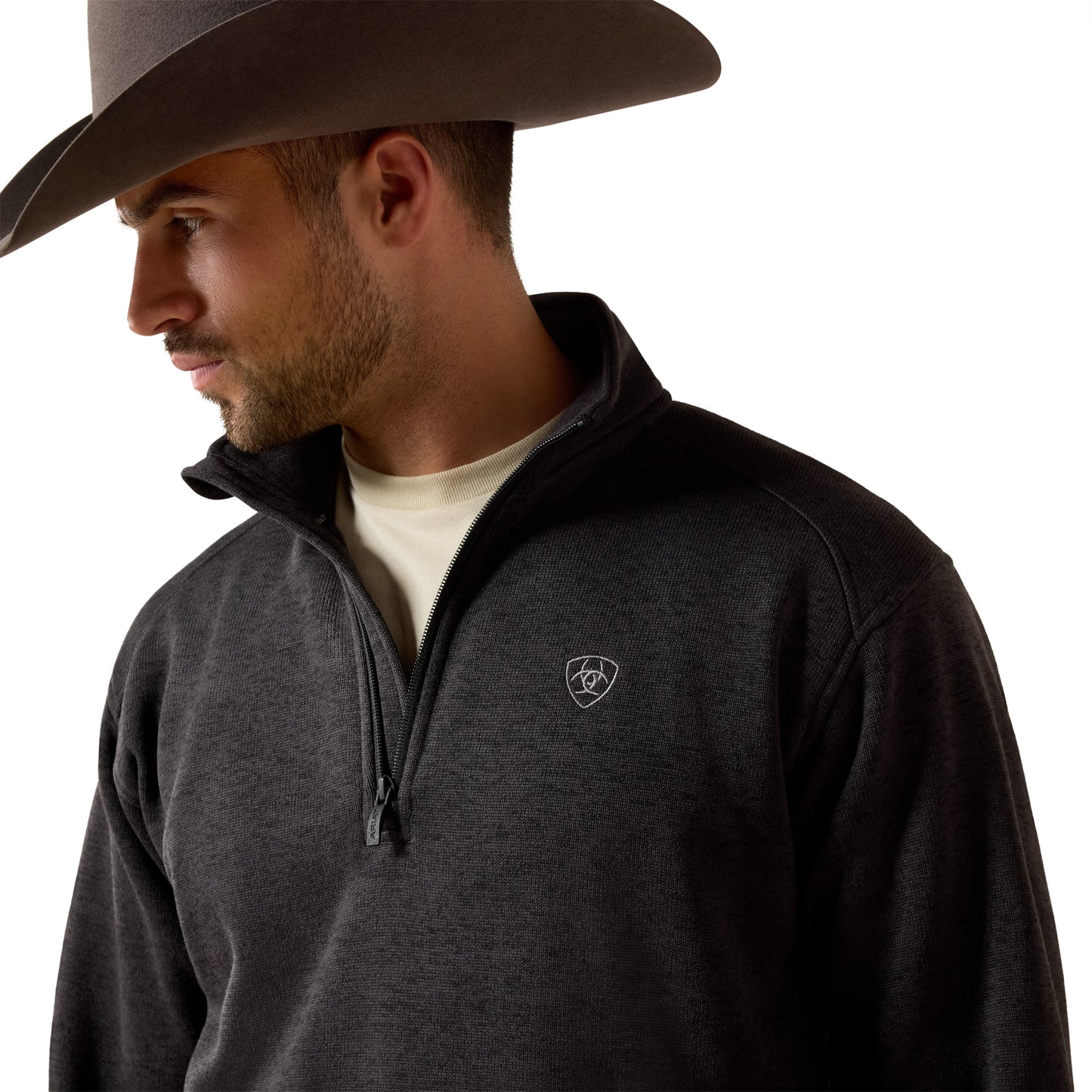 Ariat Men's Caldwell 1/4 Zip Sweater - Midnight Navy