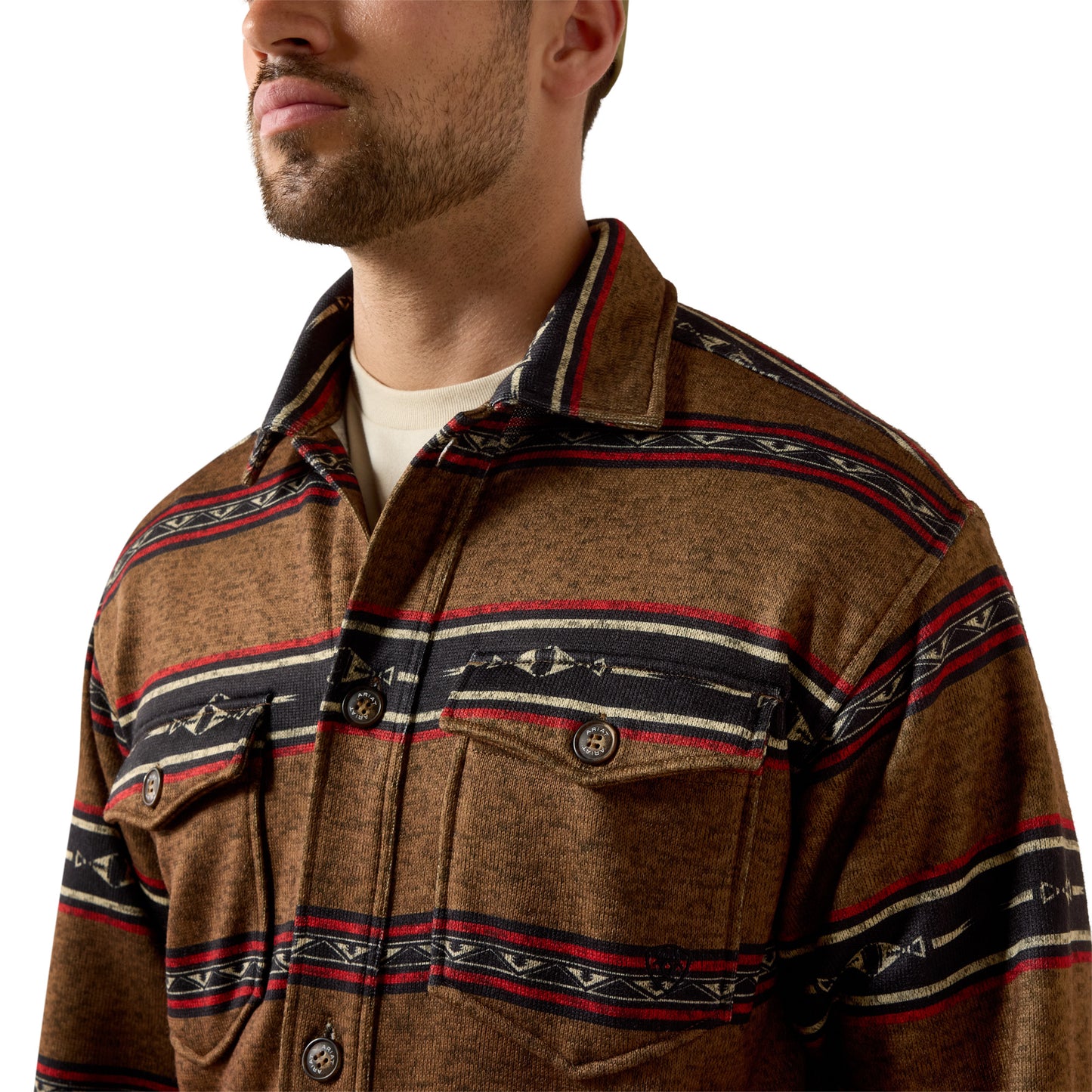 Ariat Men's Caldwell Printed Shirt Jacket - Toffee Serape