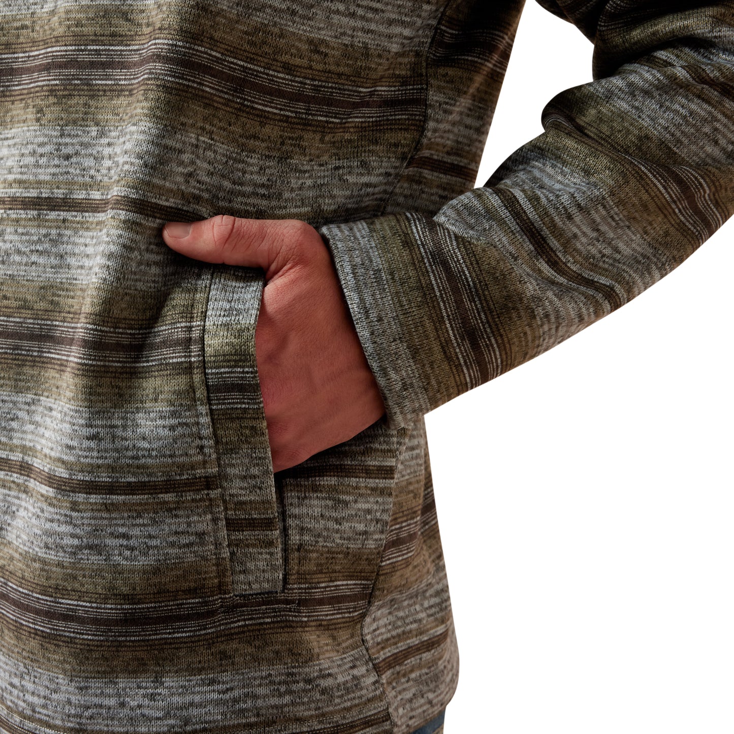 Ariat Men's Caldwell 1/4 Button Sweater - Storm Front Serape