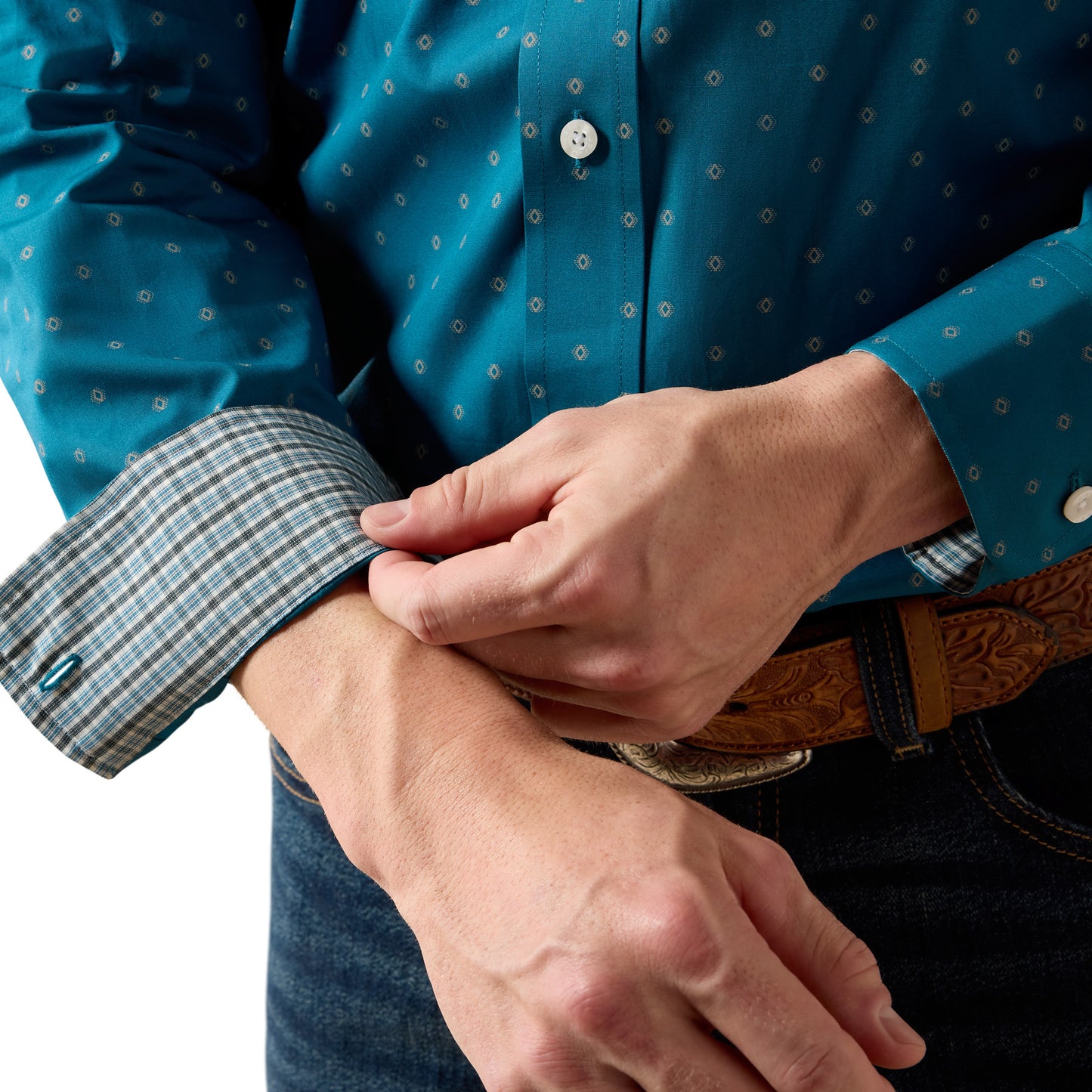 Ariat Men's Wrinkle Free Baptiste Classic Fit Shirt - Corsair Geo Print