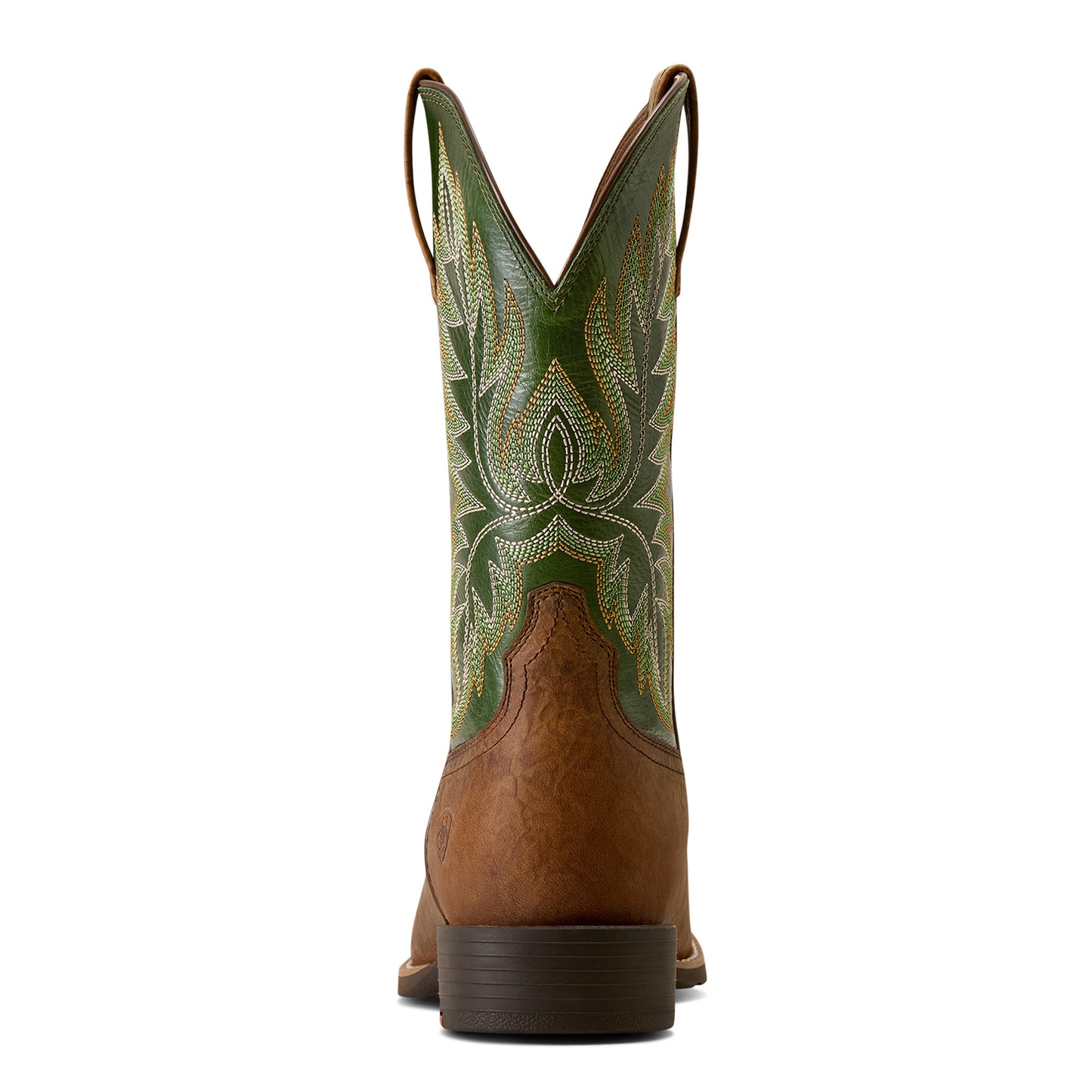 Ariat Men's Sport Stockman U Toe Cowboy Boot - Buff Tan/Voltage Green