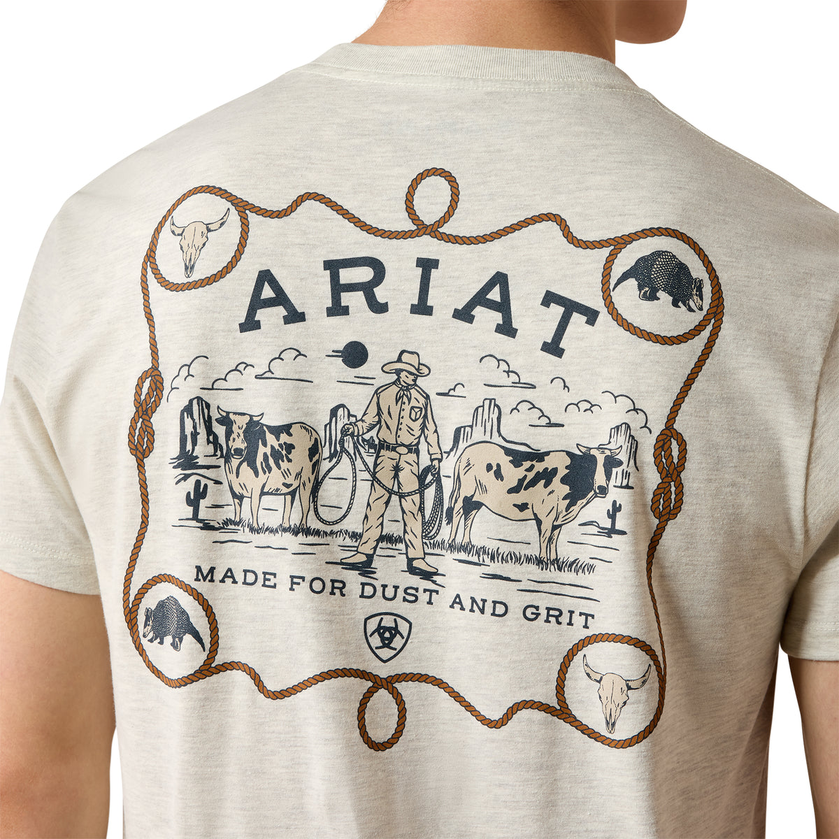 Ariat Men's Bandana Bandit T-Shirt - Oatmeal Heather