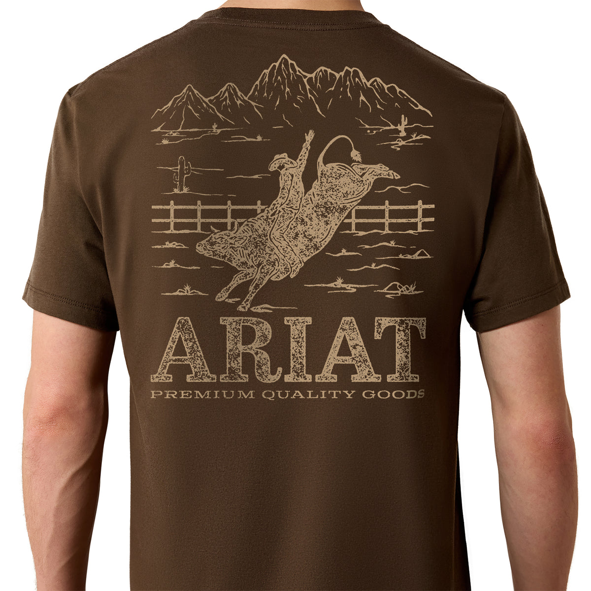 Ariat Men's Rocky Bull T-Shirt - Turkish Coffee