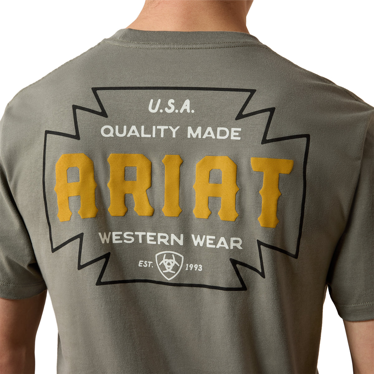 Ariat Men's Southwest Cross Badge T-Shirt - Castor Grey