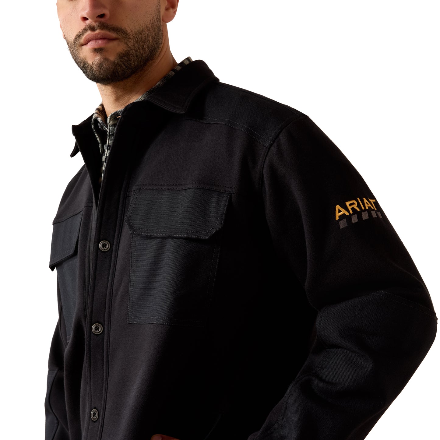 Ariat Men's Rebar Workman DuraCanvas Shirt Jacket - Black