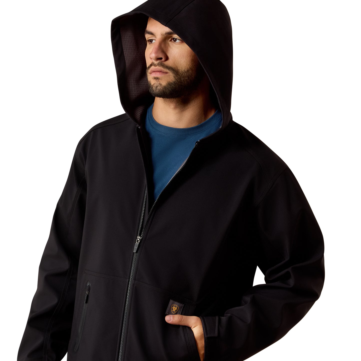 Ariat Men's Rebar DuraStretch Utility Softshell Hoodie - Black