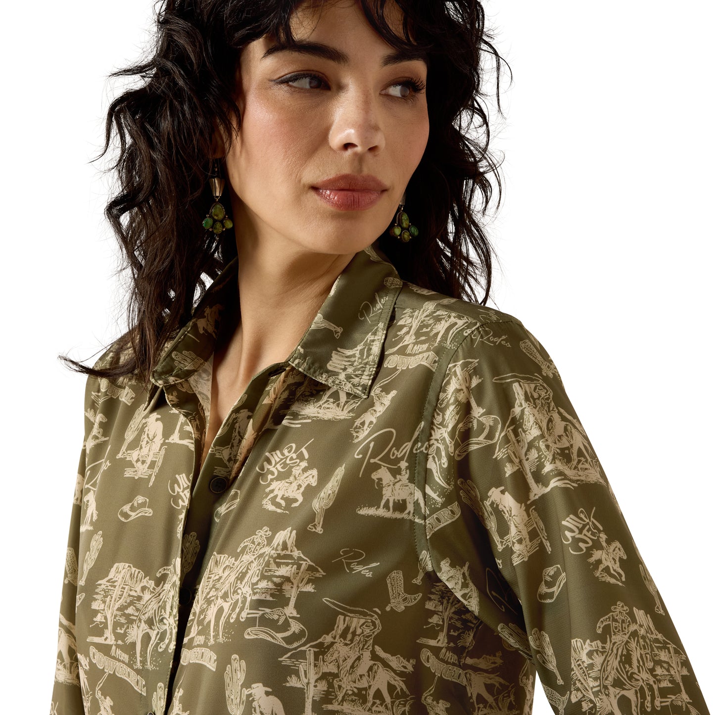 Ariat Women's Homestyle Shirt - Moss Green