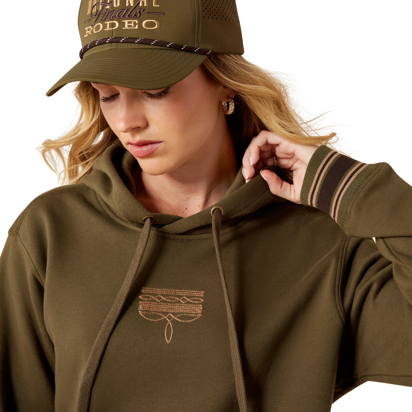 Ariat Women's Threaded Through Hoodie - Ivy Green
