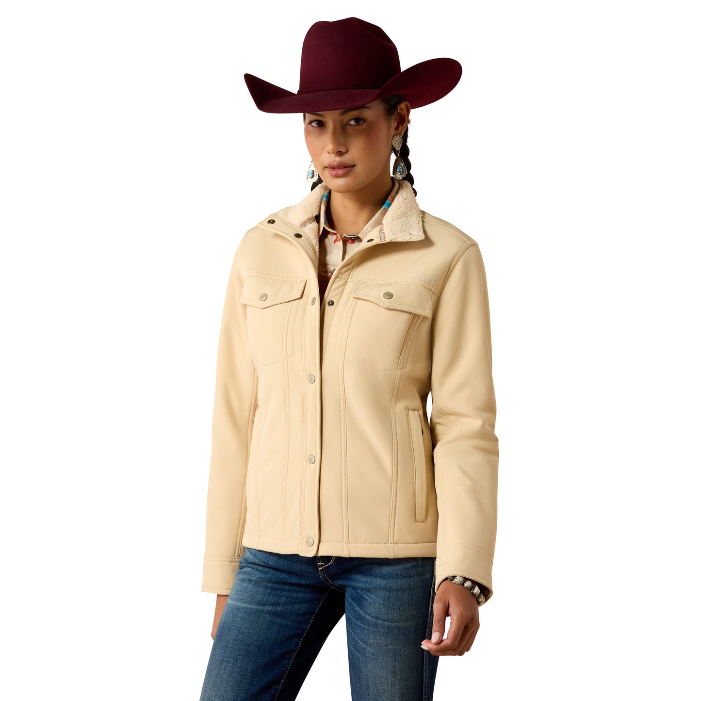 Ariat Women's Berber Back Softshell Jacket - Irish Cream