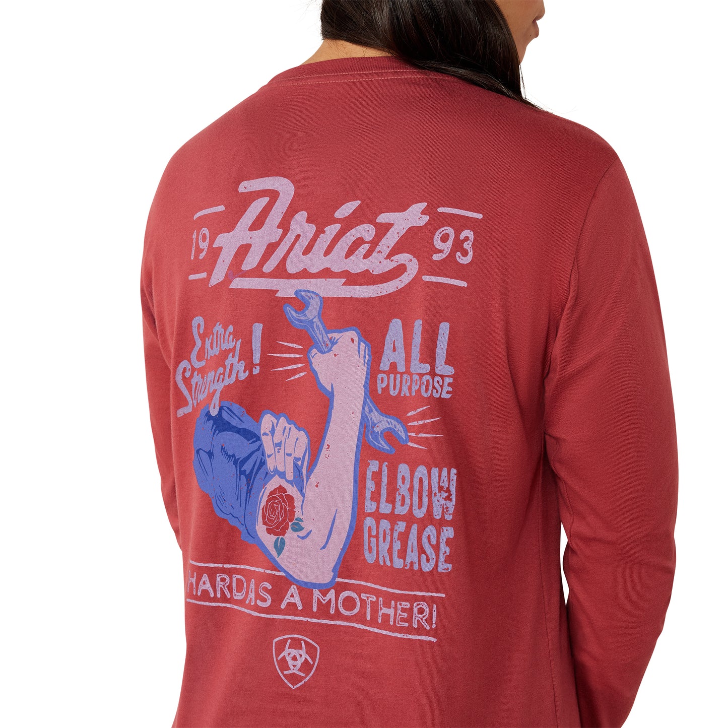 Ariat Women's Rebar Cotton Strong Vintage Mother Long Sleeve T-Shirt - Burnt Russet