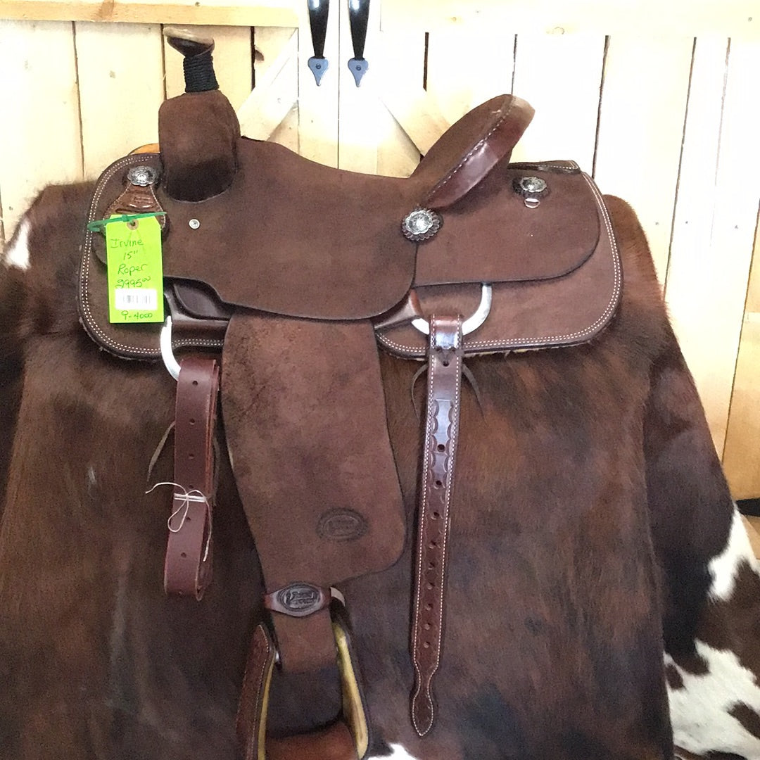 Irvine 15" Roper Full RO Chocolate Saddle